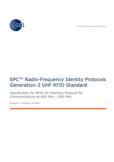 epc radio frequency identity protocols generation 2 uhf rfid|epc gen 2 protocol.